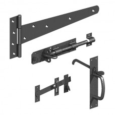 Suffolk Latch Gate Kit inc hinges & bolt (BLACK)